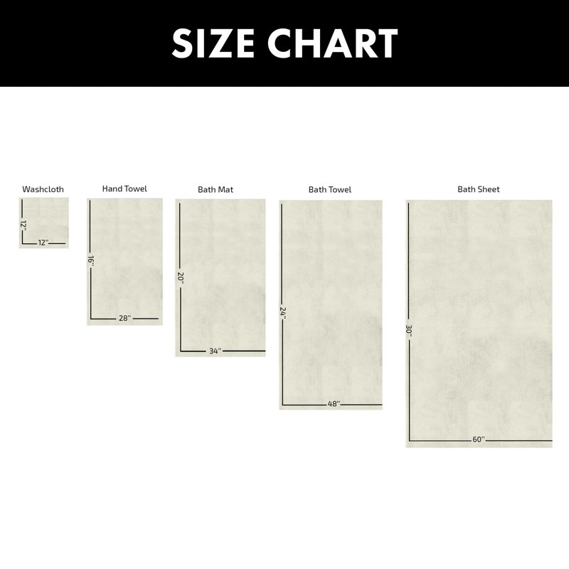 Blatec 9-Piece Guest Room Bath Towel Set with Bath Mat, Ivory