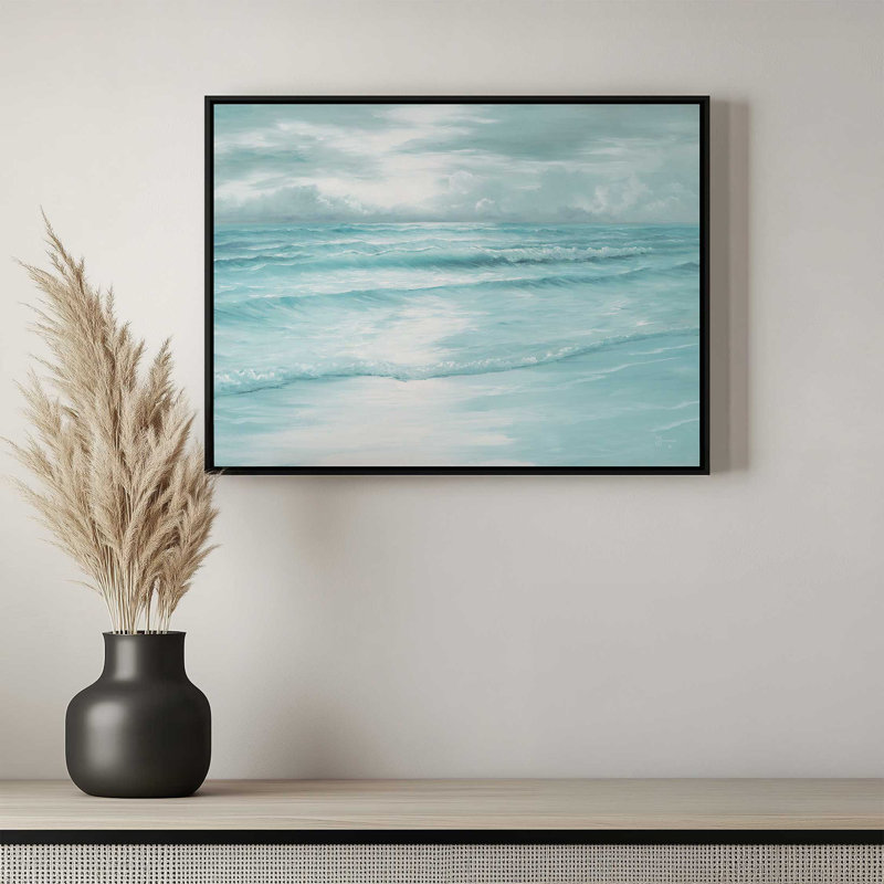 «Morning Calm» par Georgia Janisse, reproduction d'art, L 40 x H 30, Argent, Toile avec cadre