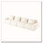 Canapé modulaire modulaire pour le salon, tissu en flanelle, très texturé, canapé 4 places surdimensionné-238417651-238417650-238417649