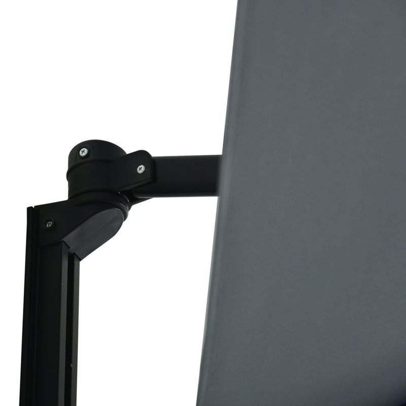 Brucha 248cm Wall Mount Parasol, Dark Grey