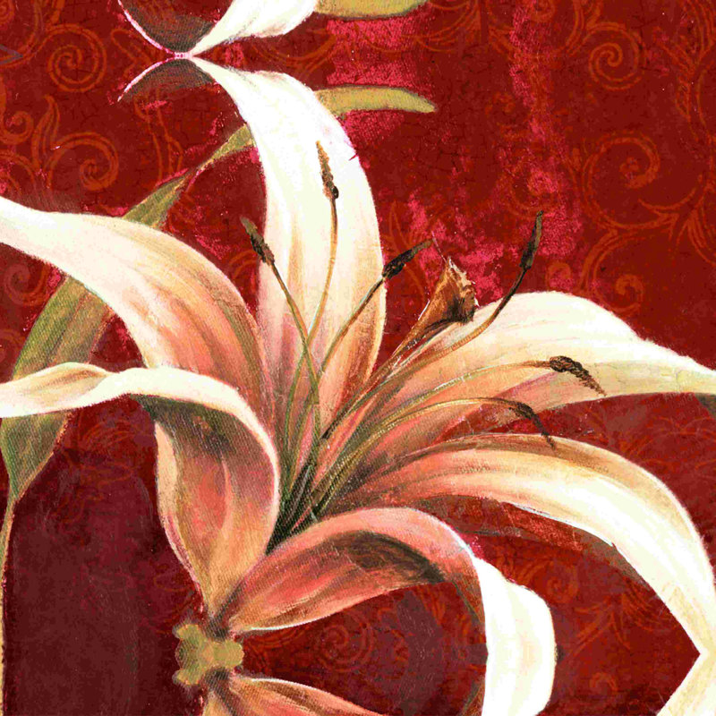 Bourgogne lys 2 - peinture sur toile tendue, H 36 po x l 36 po x P 1,25 po