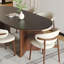 Retro Oval Dining Table with Rock Board-107505530-107505531