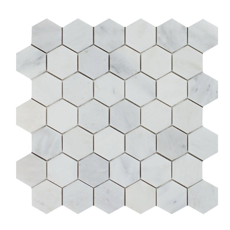 Carreau de mosaïque oriental en marbre et nid d'abeille oriental