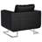 Braedyn Armchair Modern Lounge Chair Single Sofa with Chrome Feet Leather-1965613159