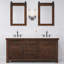 Aberdeen 72 In. Double Sink Blue Limestone Countertop Vanity In Rustic Sierra With Mirrors-1046975106-1046975104