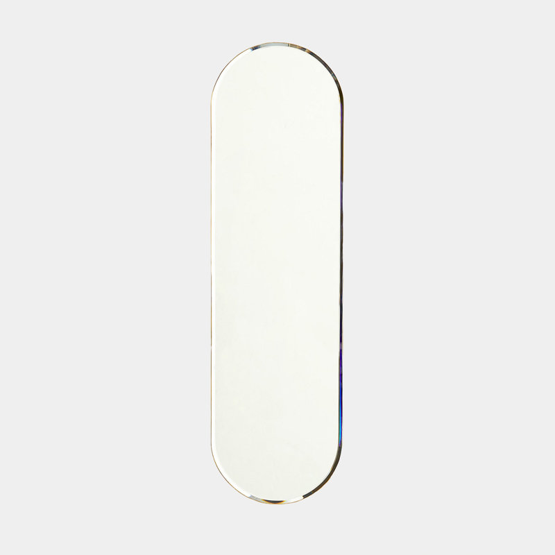 Navona Oval Metal Beveled Mirror, 42" x 12"