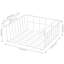 ROFAY, panier de rangement sous étagère, bacs de rangement 12,4 * 11,6 * 6,2 po, paquet de 4, blanc