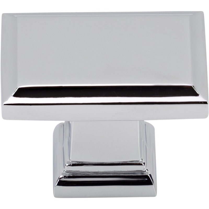 1 1/2" Length Rectangle Knob Multipack, Polished Chrome