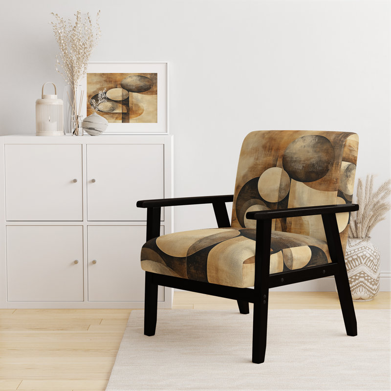 Chaise d'appoint Abstract Shapes, Black Square Arms