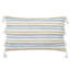 Ensemble de housse de couette moderne et contemporain en lin bleu / or / gris Aoki-17813026