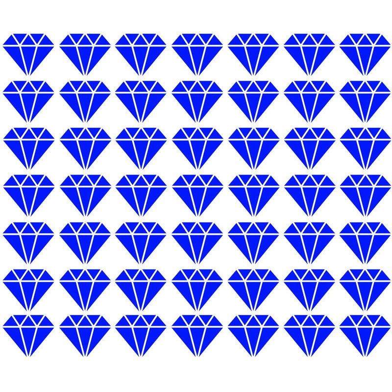 Abstract Non-Wall Damaging Wall Decal, Blue