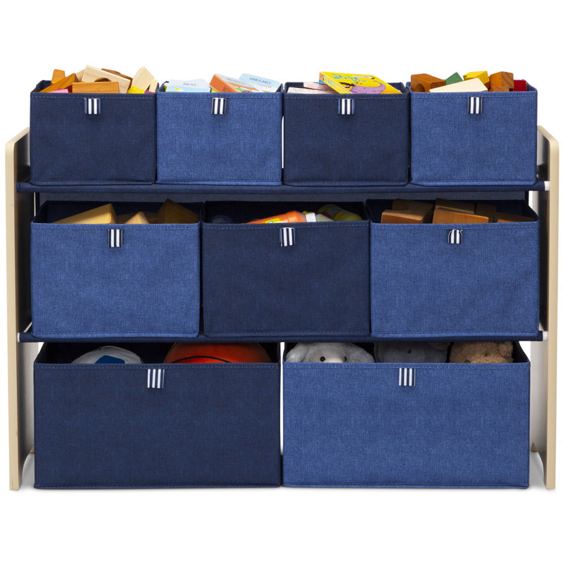 GapKids Solid + Manufactured Wood Toy Organizer, Navy 