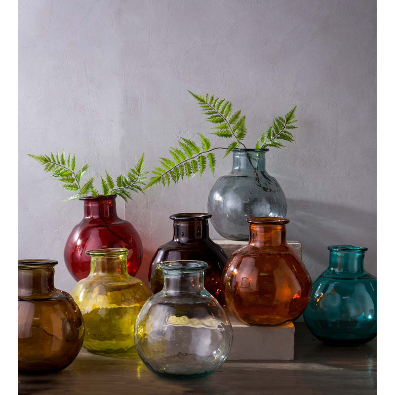 Zahrah Glass Table Vase, Mocha