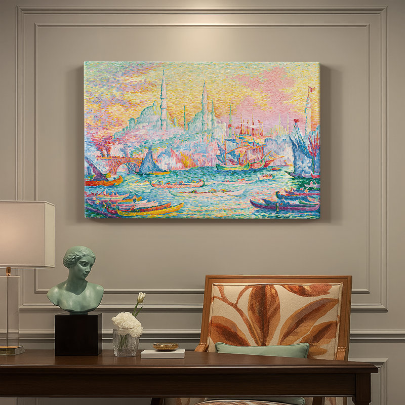 La corne d'or, Constantinople-Paul Signac-Toile tendue avec châssis-1907, 24 x 36