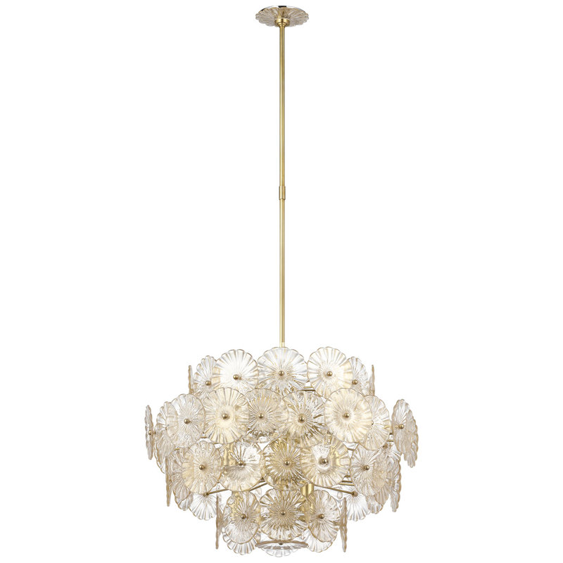 Julie Neill Gianna 24" Chandelie, Gold, Hand-Rubbed Antique Brass