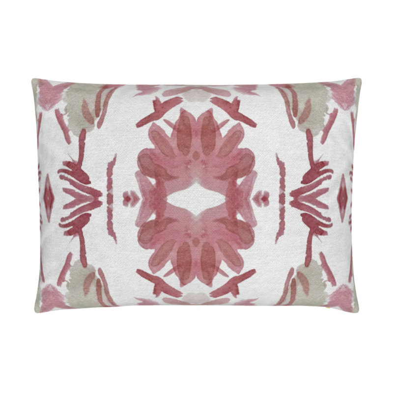 Wildflowers I Large Repeat Luxury Throw Pillow, Strawberry Floral