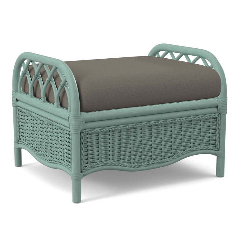 Everglade Ottoman, Gray Sugar Performance; 0863-84, Navy