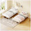 Lit simple superposé en métal, robuste et durable, aucun sommier requis, pour enfants, adolescents et adultes, finition blanche