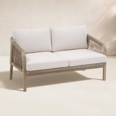 Mariliva 54" Acacia Patio Loveseat