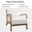 Chaise d'appoint rembourrée en bois massif Hertford de 26 po de largeur Mid Century avec coussin supplémentaire-1669084670
