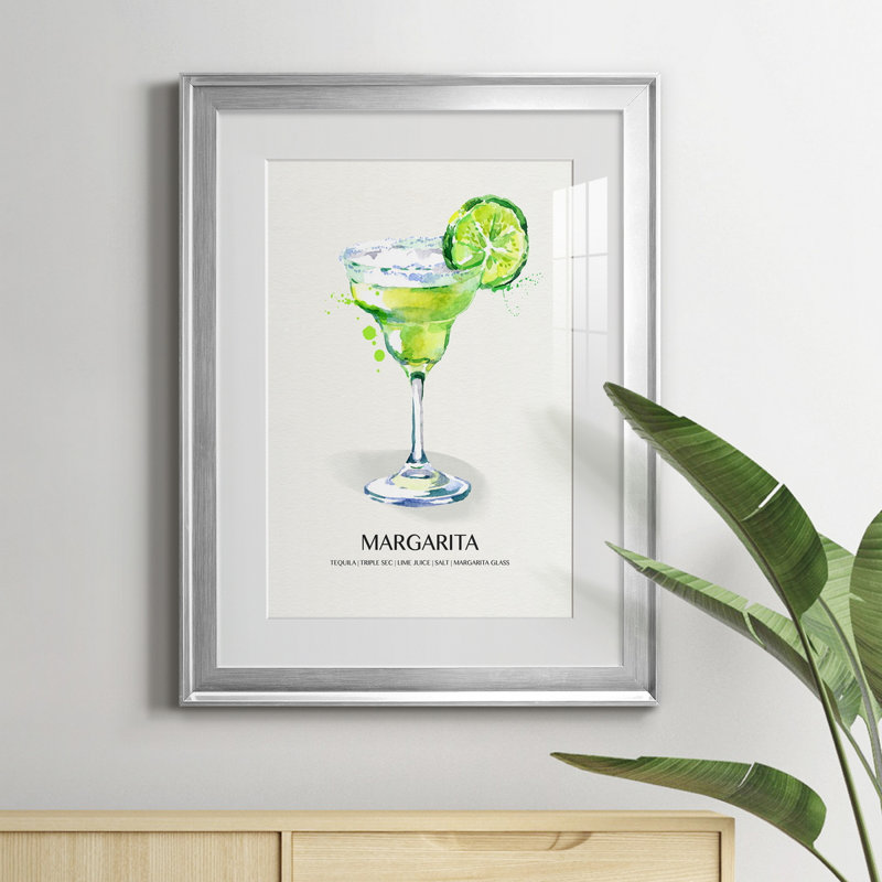 Margarita - peinture encadrée, H 22,5 po x l 30,5 po x P 1,5 po, Argent