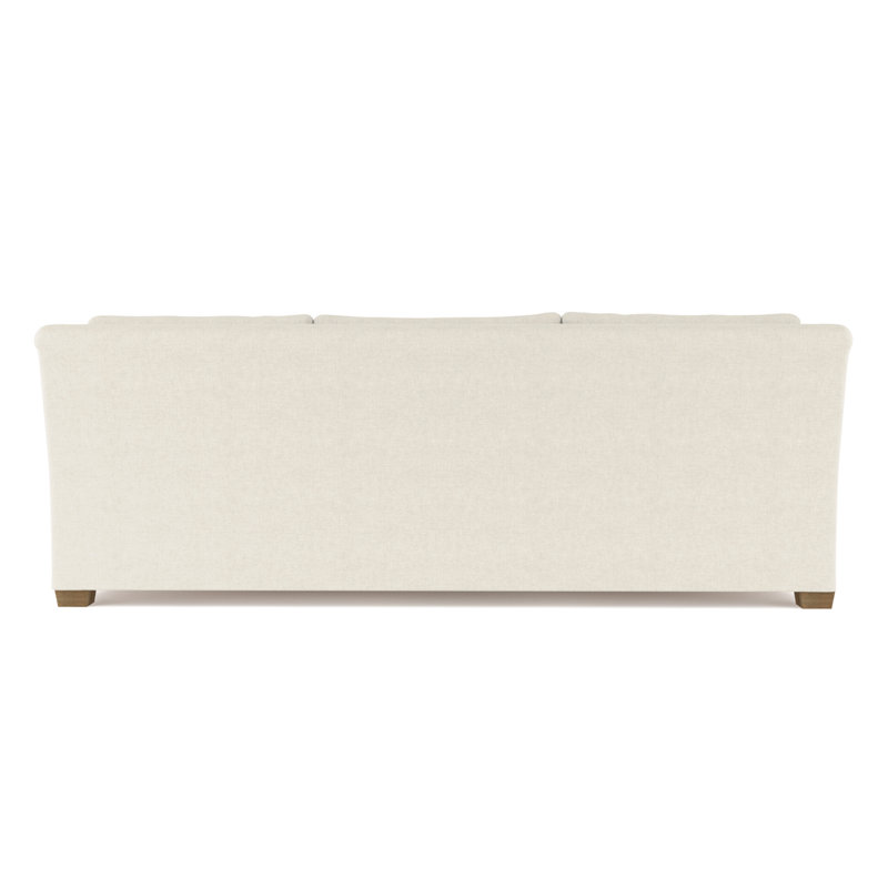 Thompson Rolled Slope-Arm Sofa, Box Weave Linen Alabaster, 32" H x 108" W x 46" D, Weathered
