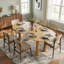 Table de cuisine ovale en bois 30 po avec 4 pieds-1038805299-1038805303