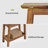 Solid Wood End Table With Storage-1248957244