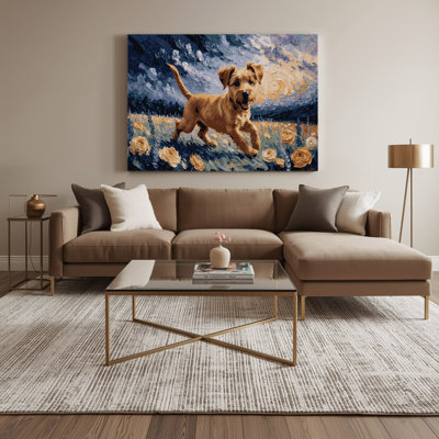 Dogs Silky Terrier Gray Canvas Wall Art