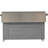 Grey Outdoor Kitchen Island With Foldable Stainless Top, Solid Fir Wood Storage Cart, Bottle Opener And Wheels