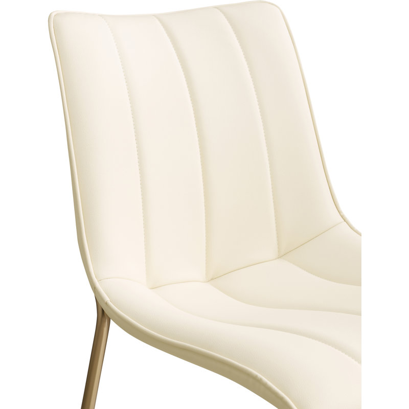 Chaise d'appoint Isla, Cuir crème végétalien