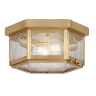 Brass Traditions - Branford - 2 lumières - 28 cm - Laiton antique - Laiton massif - Semi-encastré