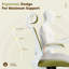 Chaise de bureau ergonomique en filet avec accoudoirs relevables Inbox Zero-2134407891