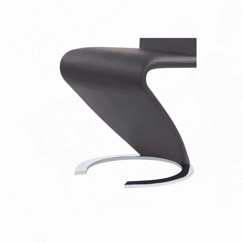 Chaise de salle à manger en similicuir, Gris