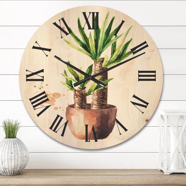 East Urban Home Solid Wood Wall Clock | Wayfair