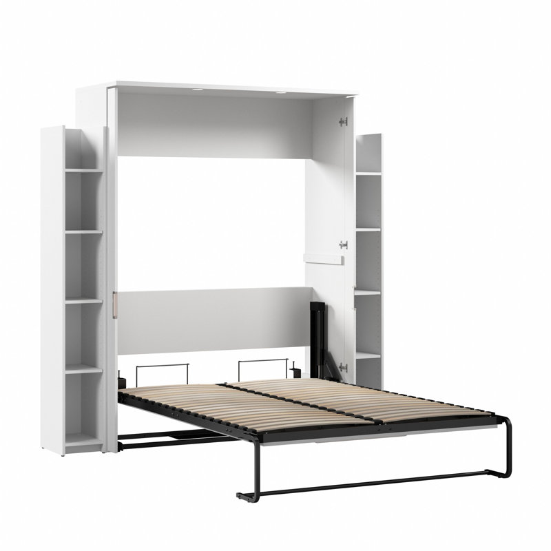 Arlex Full Murphy Bed with Shelves (81W), Full / Double