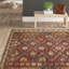 Tapis rouge en laine touffeté à la main Fiona Southwestern-359922444