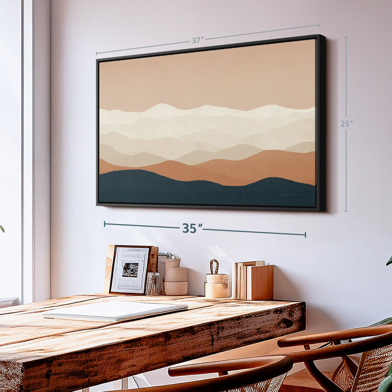 Abstrait «Mojave Mountains II, art mural», H 25 po x l 37 po