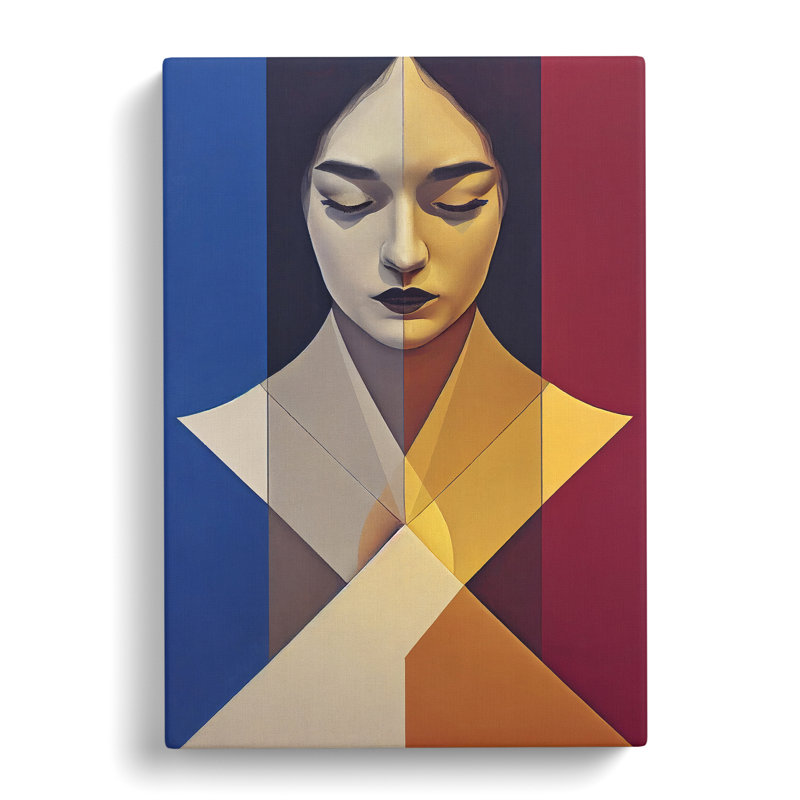 Angles Of A Woman Abstract - Wrapped Canvas Print, 50cm H x 35cm W x 3cm D, Wrapped Canvas