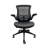 Flip Mesh Back Office Task Chair with Flip Up Arms, Black Vinyl Seat