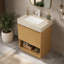 Meuble-lavabo de salle de bain autoportant 24 po 24 po