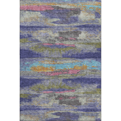 Premium Machine Washable Prisco Lavender Rug