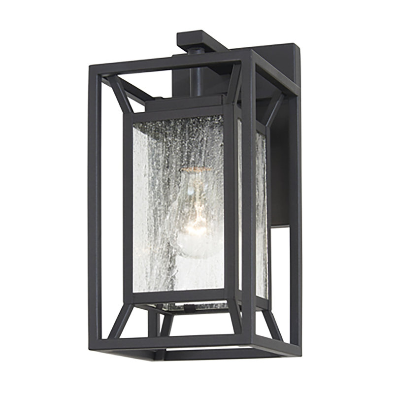 Lanterne murale d'extérieur noire à 4 ampoules Hutzler, H 12,13 po x l 6 po x P 7 po