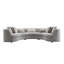 Canapé modulaire Ivria Grey Boucle avec 9 coussins
