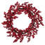 24" Artificial Red Ice Berry Wreath