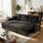 83.5"Sectional Sleeper Sofa with Pull-Out Bed, Plush Corduroy L-Shaped Modular Couch with Storage Chaise and USB Charging-2128405428