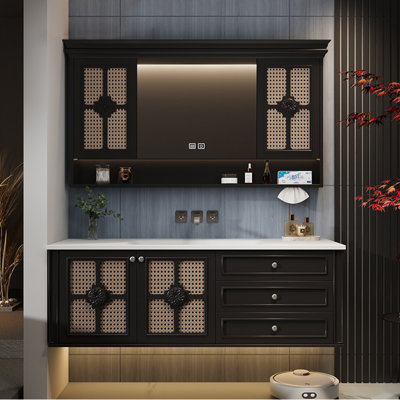 French retro style bathroom cabinet floor-standing