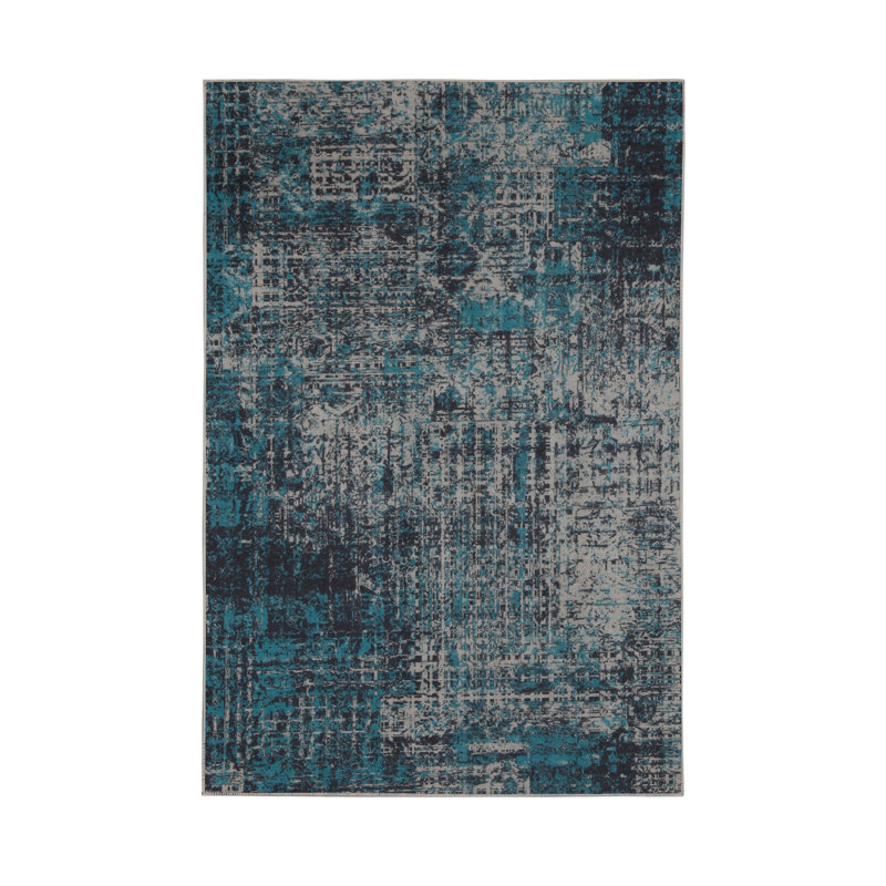 Soft Hall Carpet 2.6 x 4.9 Feet | 100% Polyester, 0.04 in Pile Height | Antibacterial, Non-Slip Underside | Woven with 3D Digital Printing | Machine Washable | Durable & Stylish for Entryways & Living Rooms