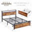 Cadre de lit moderne pour chambre à coucher, chambre d'amis, cadre de lit de chambre à coucher 1 pièce avec 2 tiroirs, lit à lumières DEL avec station de charge-1097263622