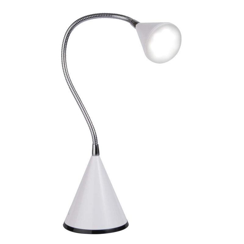 Lampe de bureau DEL à cône (blanc)